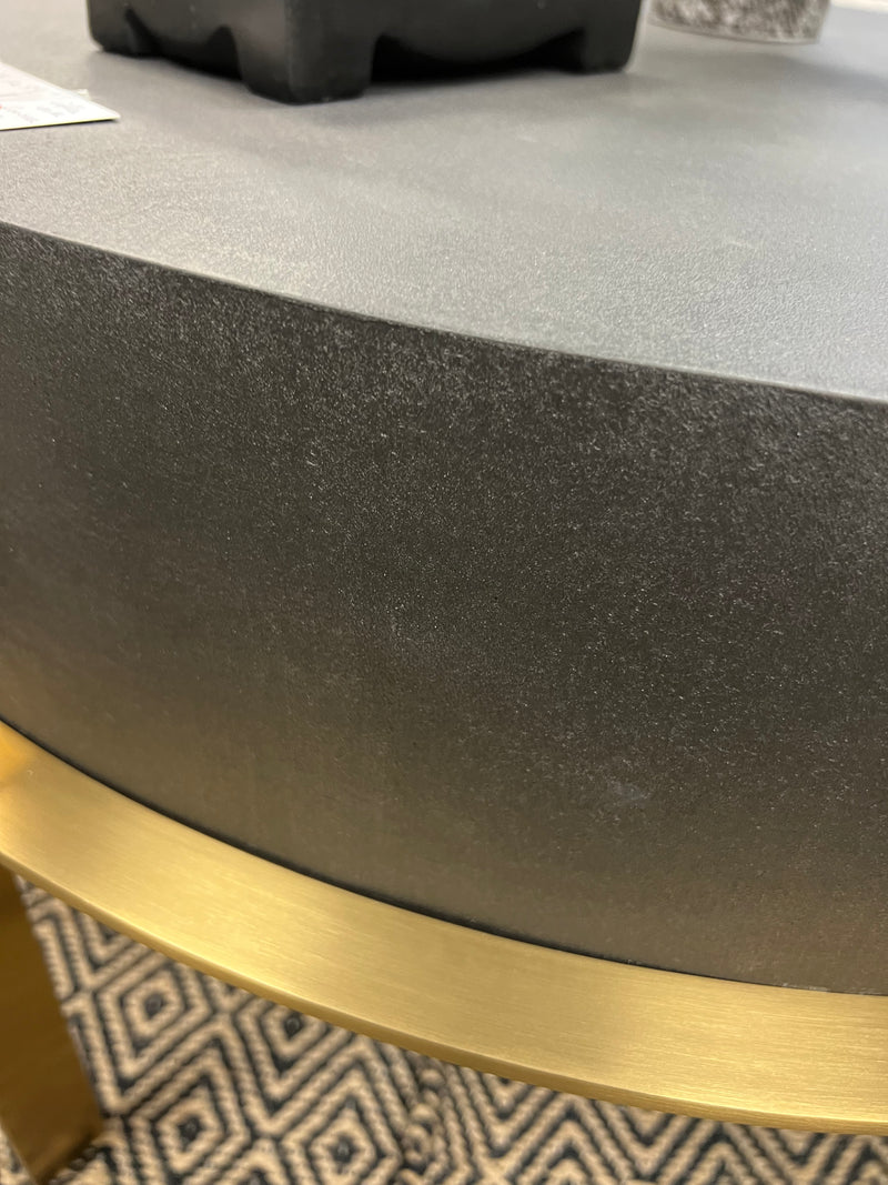 Black Concrete Coating/ Stainless Steel Coffee Table