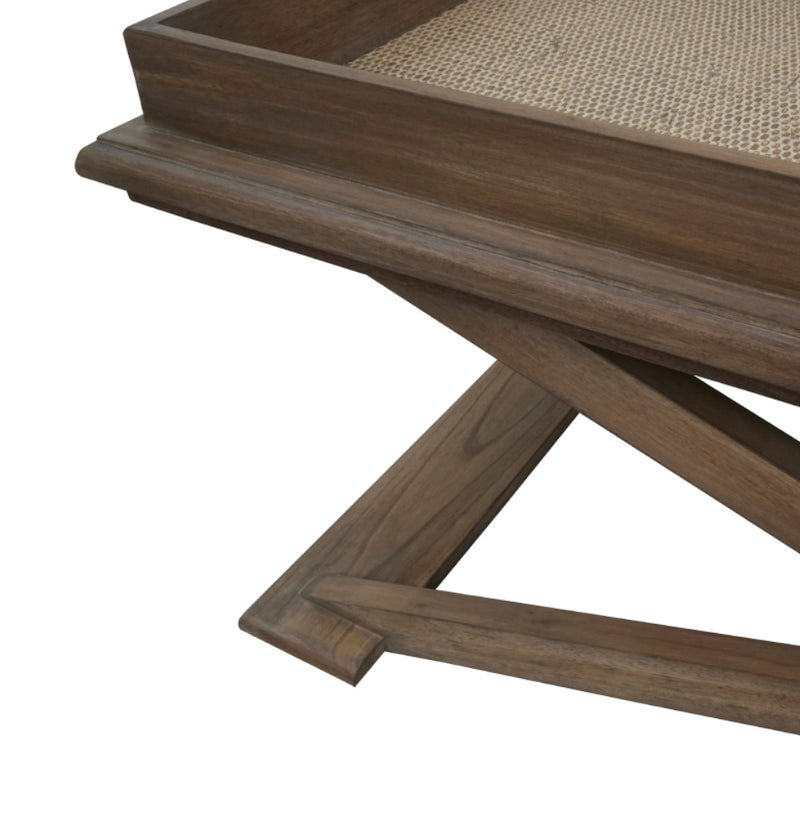 Raffles Cross Legs Coffee Table with TrayDCB128 Natural