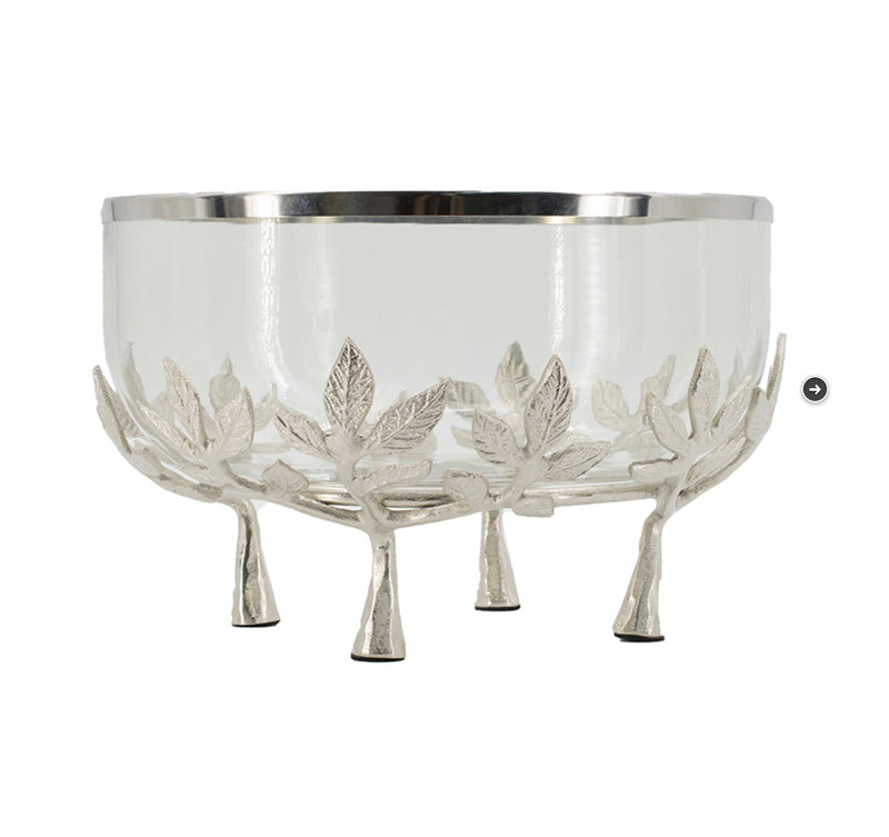 Glass bowl With Ring and Flower Stand
