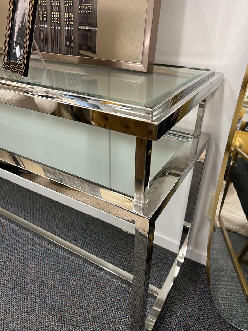 Janssen Hall Table Silver Stainless Steel