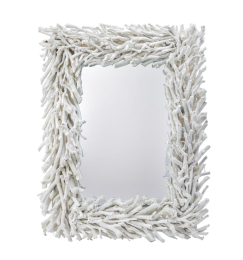 Natural-inspired Wood rectangular Mirror