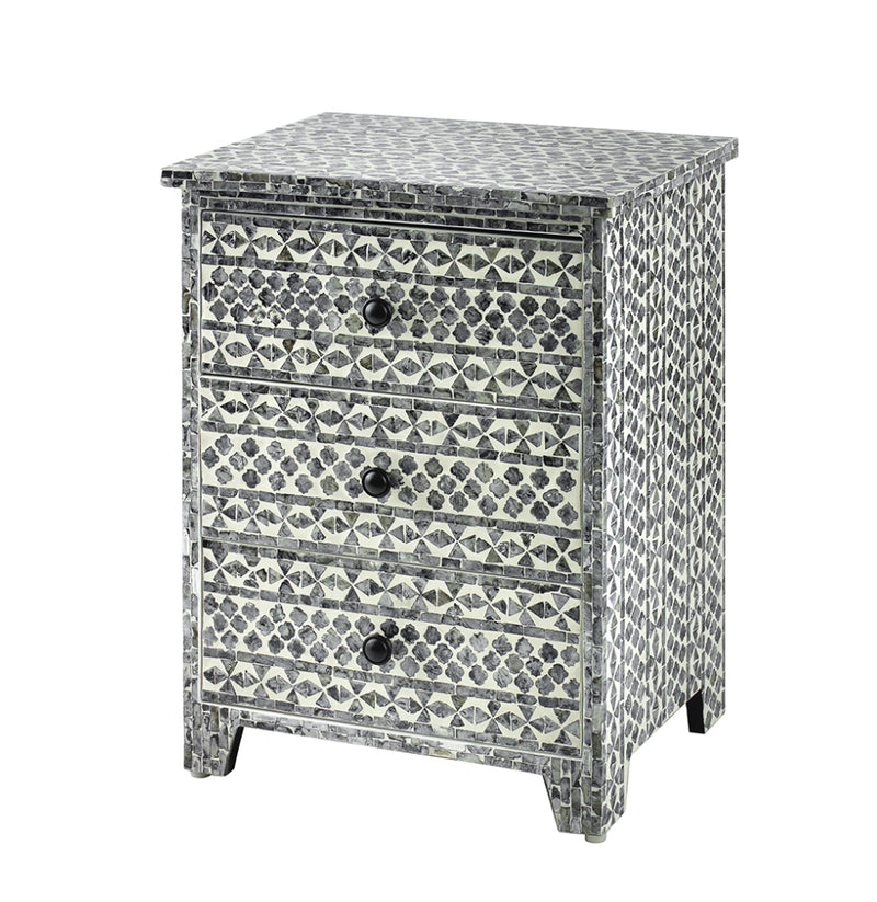 Inlaid Capiz Shell Bedside Table