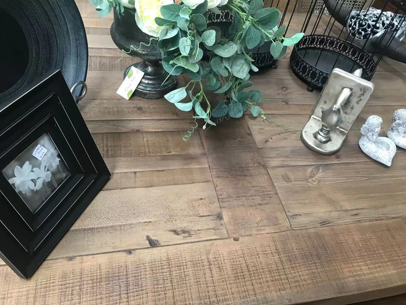 2.4m-3m Reclaimed Wood Trestle Dining Table