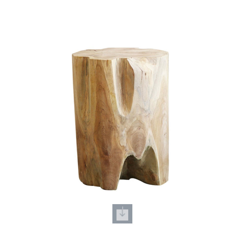 CRUSOE ROOT SIDE TABLE / STOOL - ROUND