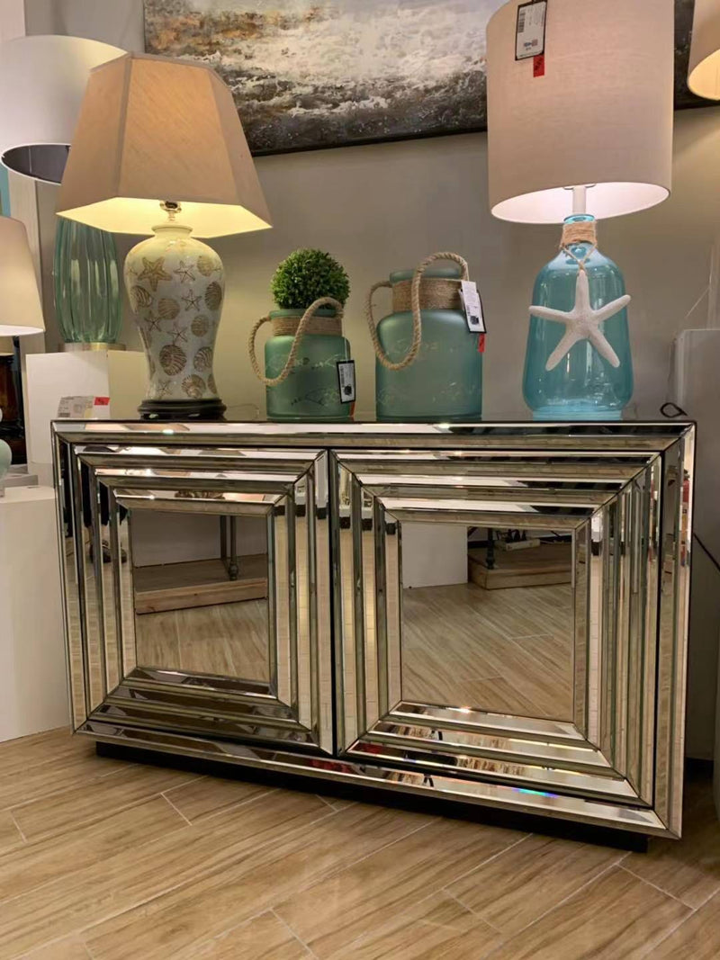 Millennium 2 Door Mirrored Cabinet/Damaged