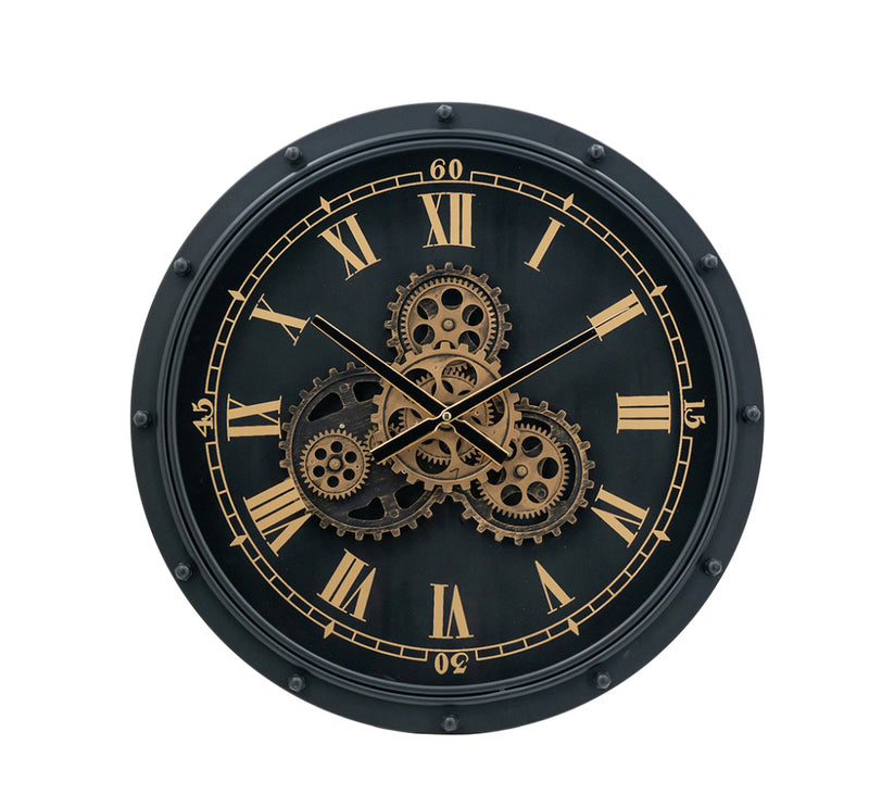 Black Gears Wall Clock