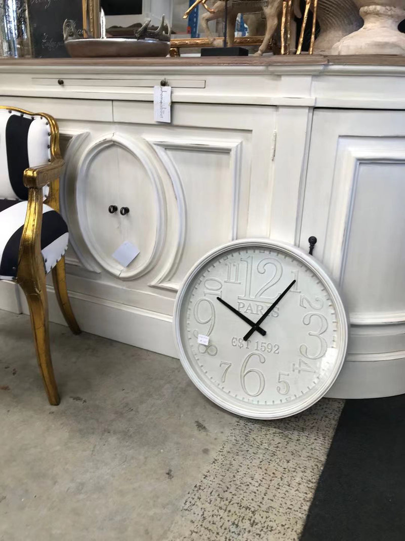 1592 Paris Iron Wall Clock 480mm DIA