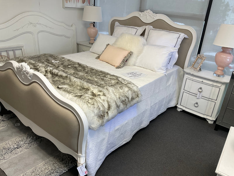 French Country Upholstered SuperKing Size Bed