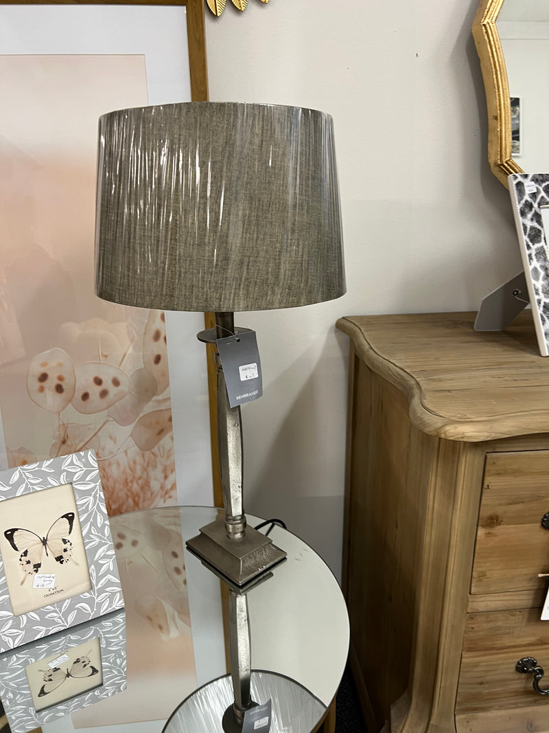 GA2007 TABLE LAMP WITH SHADE (LAMP - NICKEL / SHADE - SOUTH LINEN)