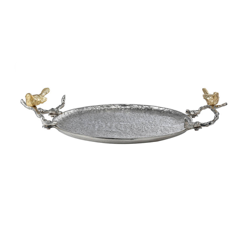 Alvada Decorative Tray Aluminium Silver Med