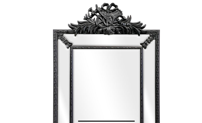 Genevieve Bevelled Mirror Black 1475x775 mm