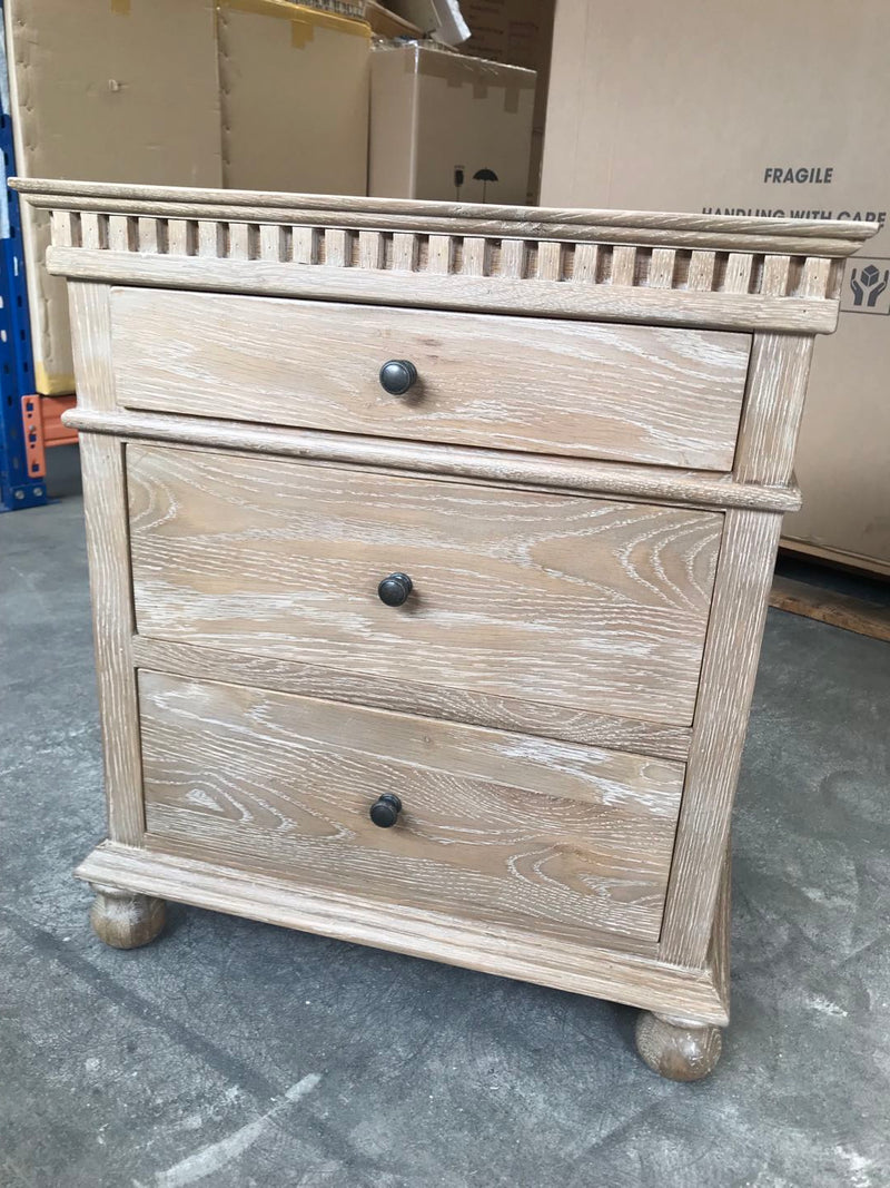 Maison French country Oak Natural 5 Drawer Dresser- Burnt OAK