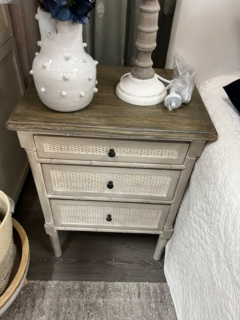 Eileen French Country  Bedside table 3 Drawers DCCO33