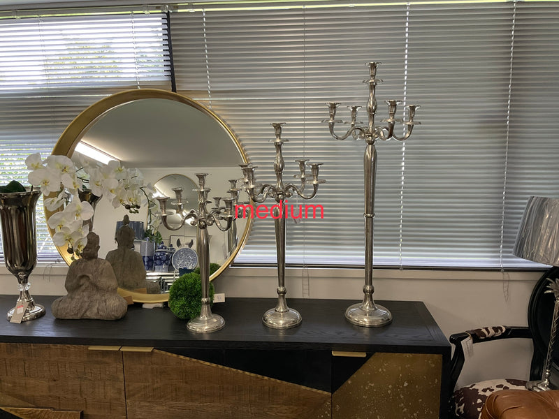 Aluminium Candelabra Med 80CM High