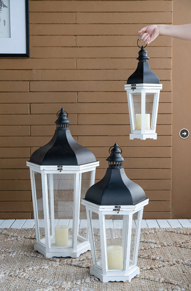 Wood Lantern S/3