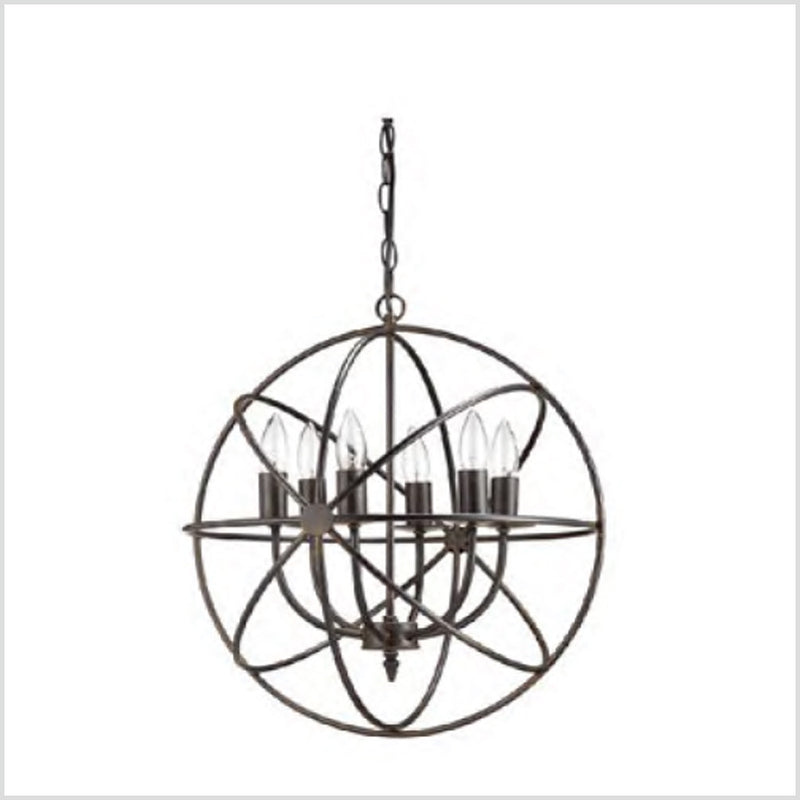 Metal Globe Chandelier