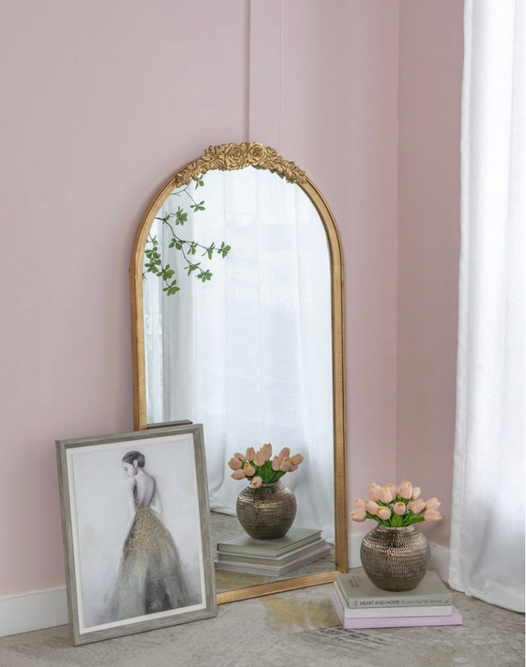 Etienne Wood Mirror Gold