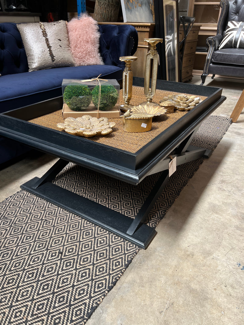 Cross Legs Coffee Table with TrayDCB128 Black
