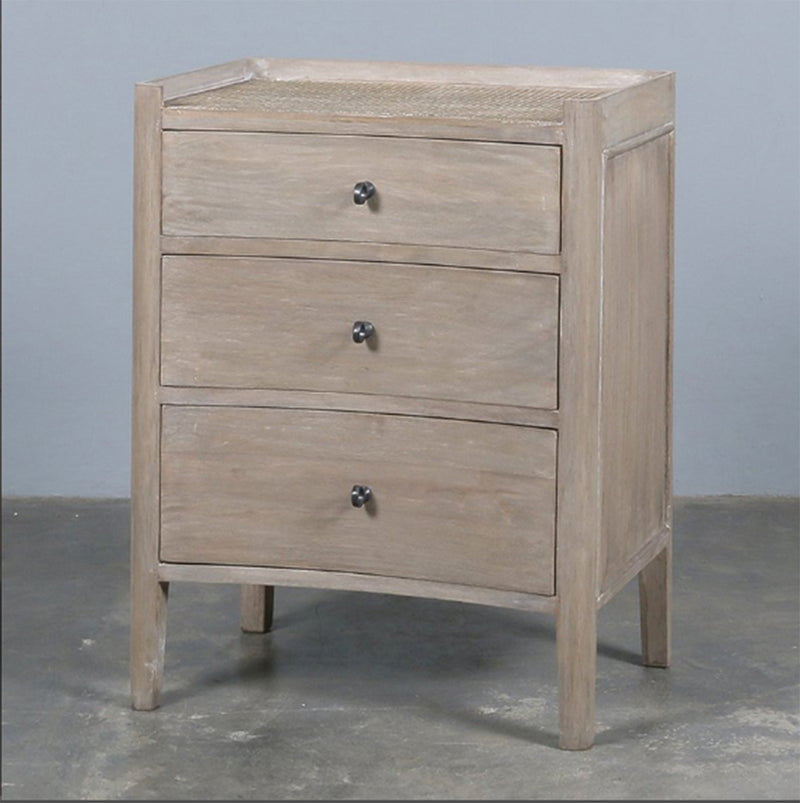 French Provincial Bedside table 3 Drawers AA91
