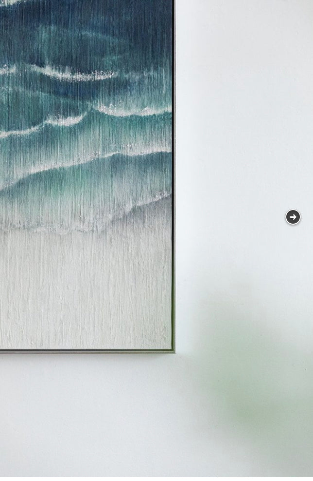 Ocean Wave II Framed Gesso Wall Art 102x82