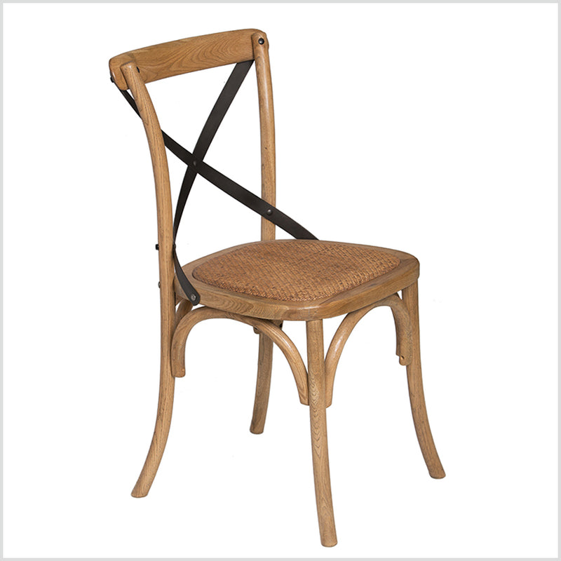 Cross Back Oak Dining Chair