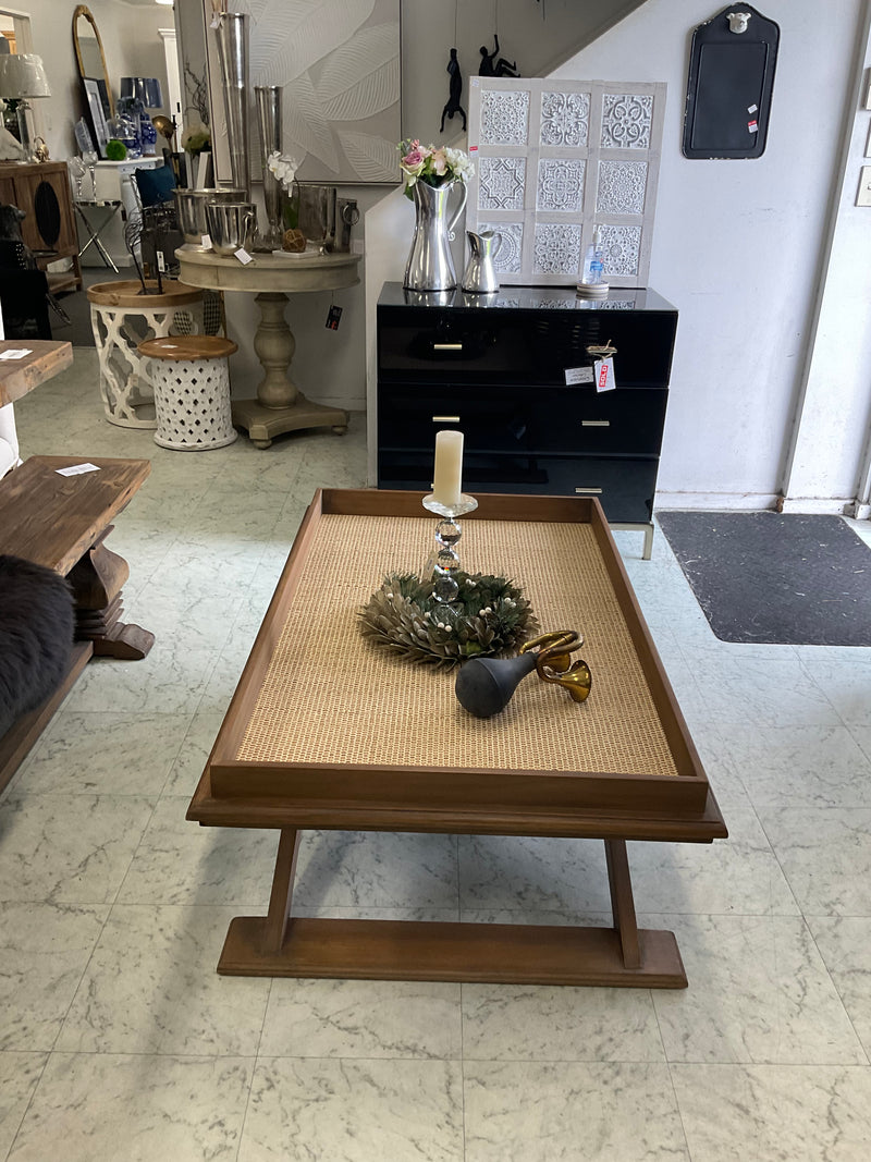 Raffles Cross Legs Coffee Table with TrayDCB128 Natural