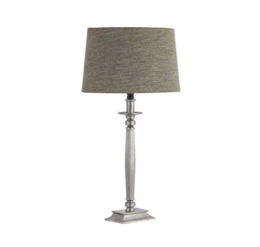 GA2007 TABLE LAMP WITH SHADE (LAMP - NICKEL / SHADE - SOUTH LINEN)