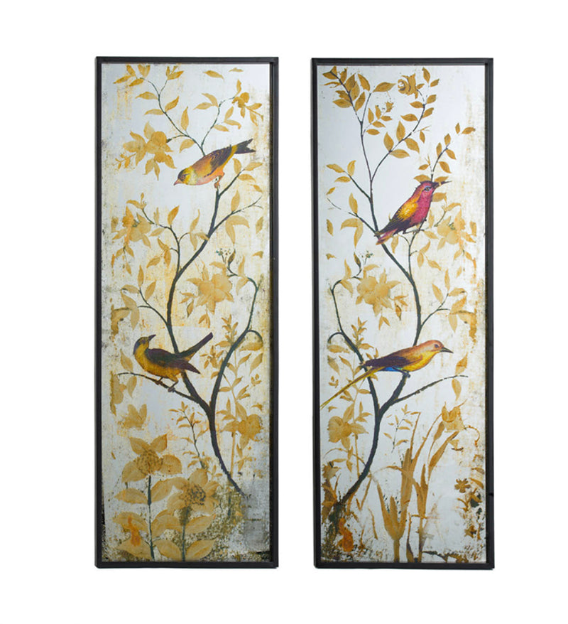 Antique Mirror Wall Art /A Pair