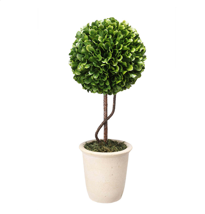 Faux Boxwood Topiary- Single Sphere