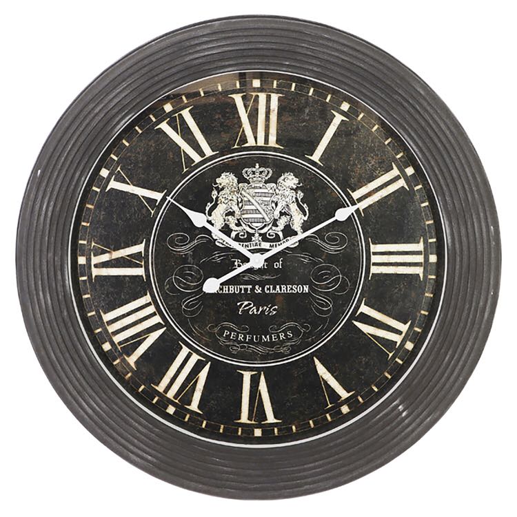 Paris Perfume Iron Wall Clock 780mm DIA