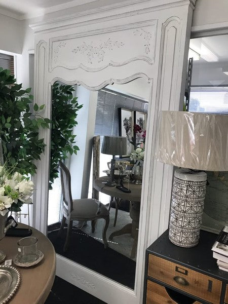 French Country Large wood frame mirror