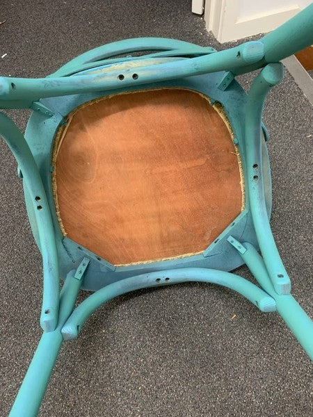 Oak Classic East Hampton cross back chair--Teal Color