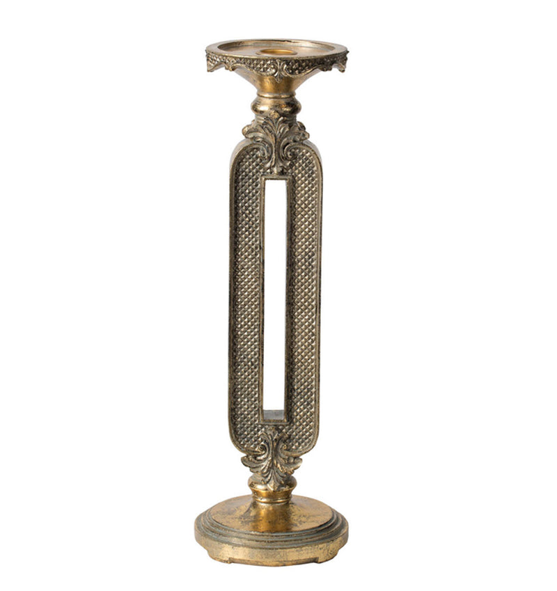 Keyhole detail Candle holder Gold Large