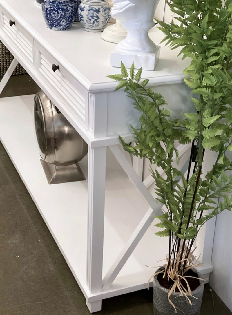 Clearance/ Hampton/Coast  White 3 Drawer Hall Table &400 OFF