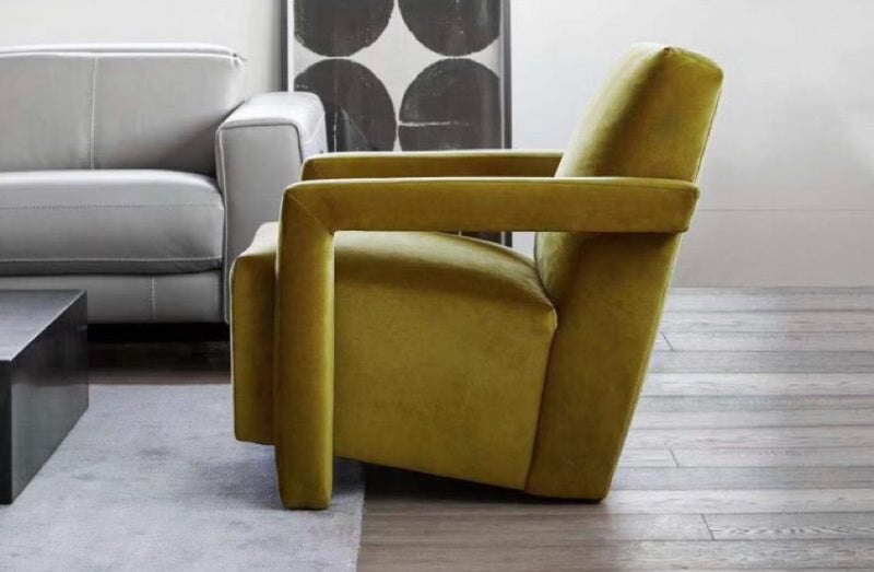 Alisa Chair in Mustard Velvet