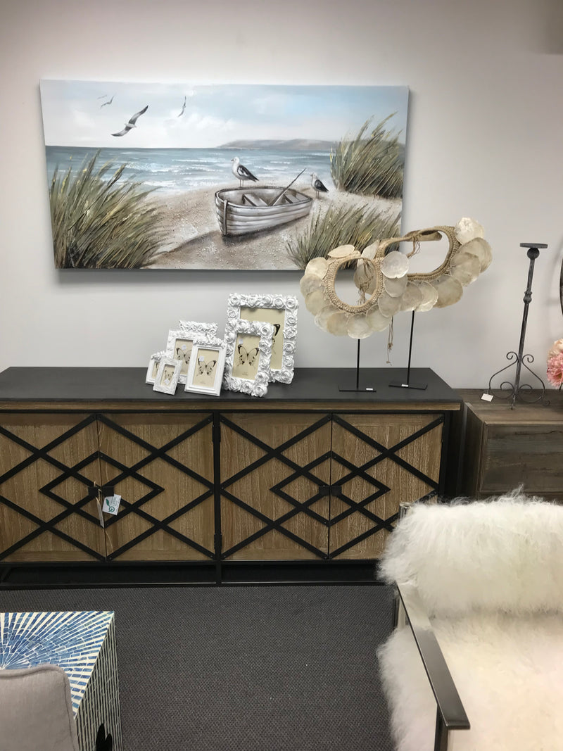 Clearance/Metal/Wood Sideboard