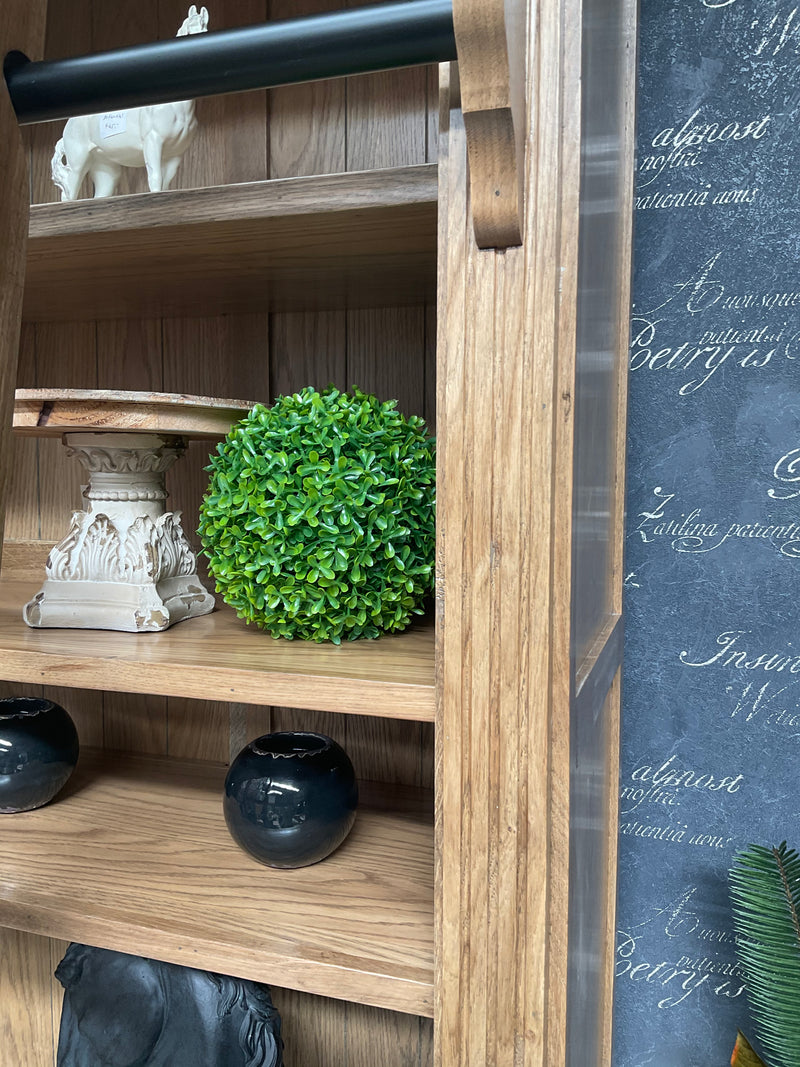 French Library Bookcase  2 bays OAK