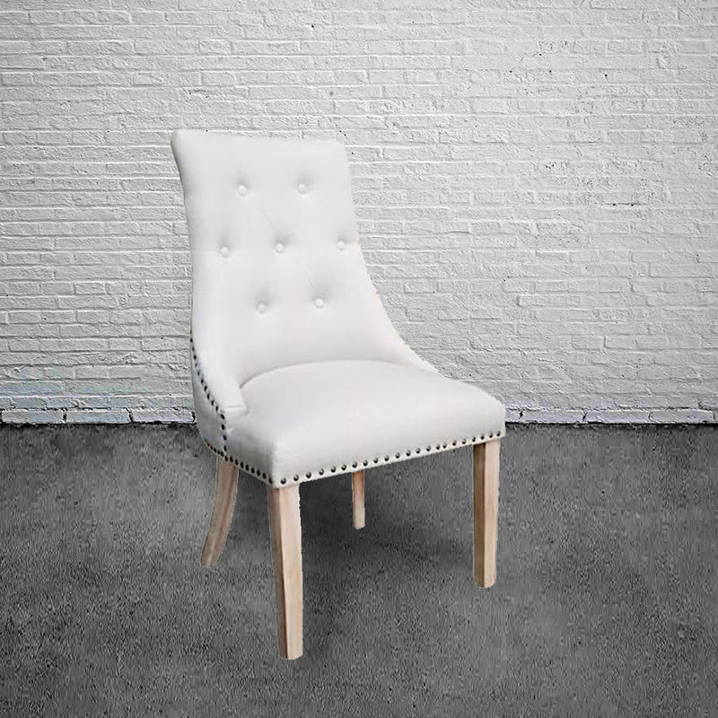Modern Classic Tufted Dining Chair   Beige Color