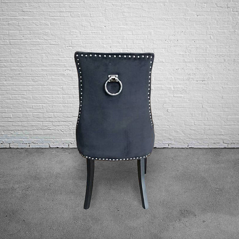 Last one ! Modern Classic Tufted Dining Chair  BLACK VELVET