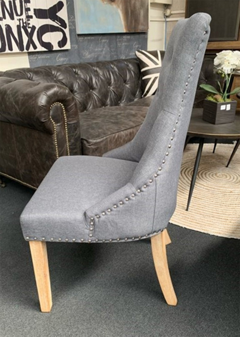 Modern Classic Tufted Dining Chair Grey Color