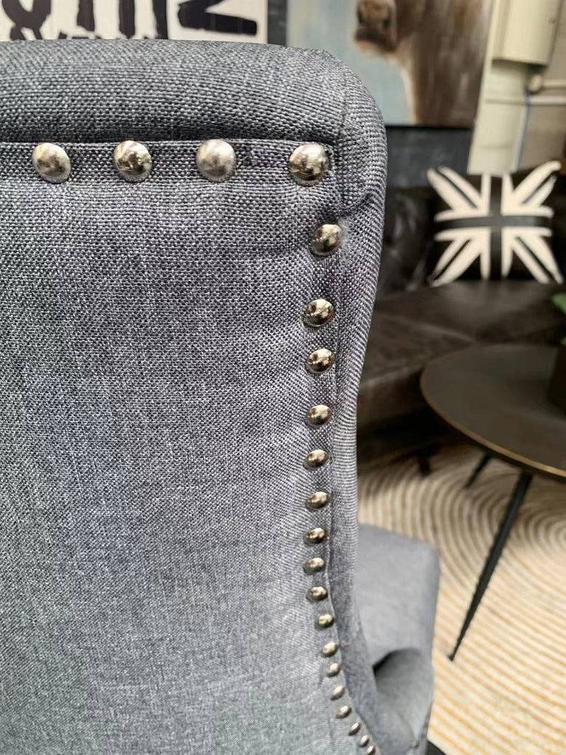 Modern Classic Tufted Dining Chair Grey Color