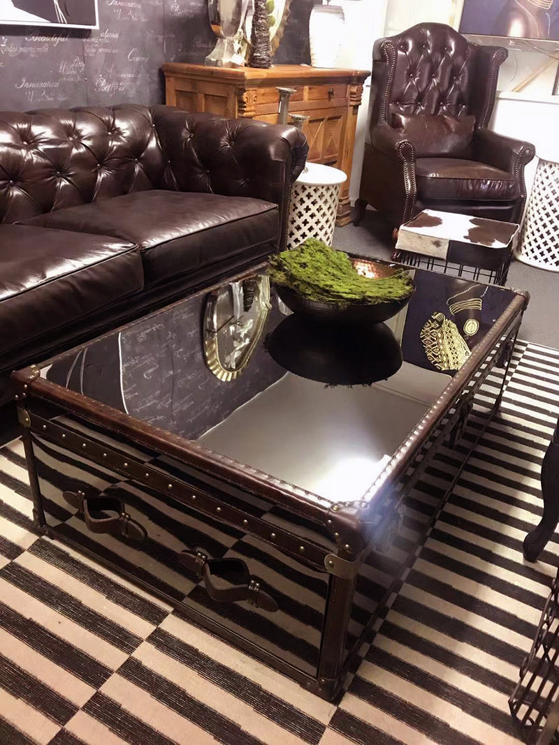 Industial Mirror side Coffee Table