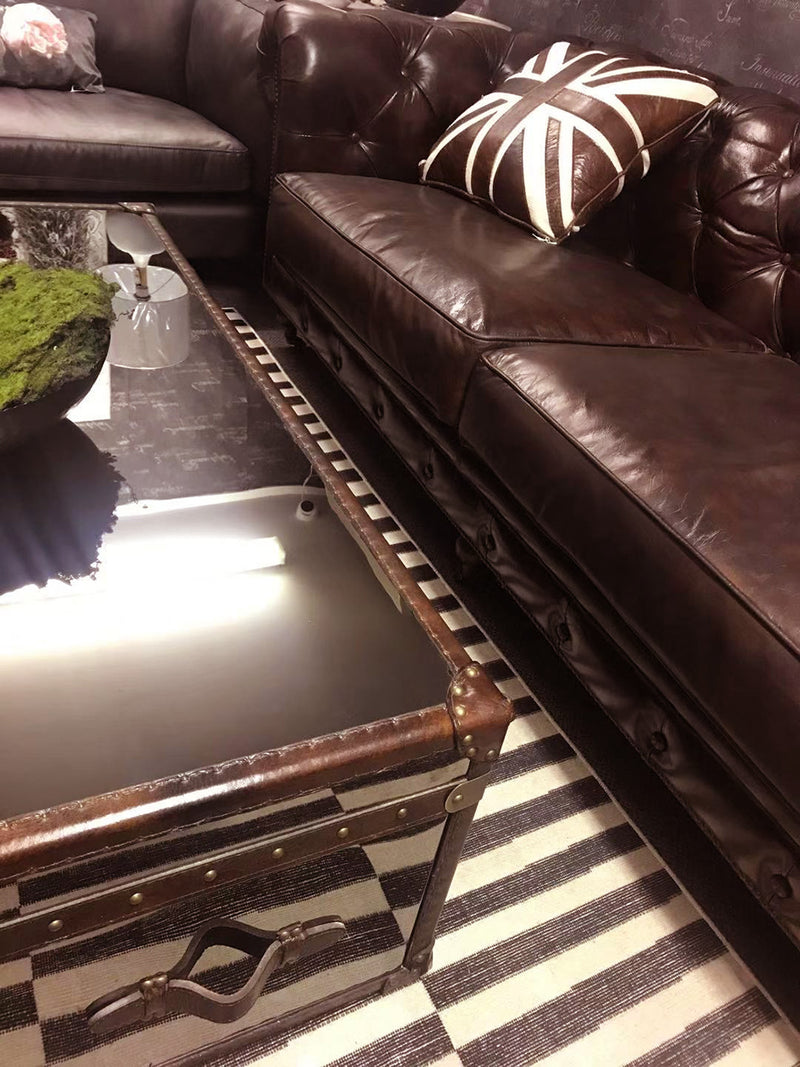 Industial Mirror side Coffee Table