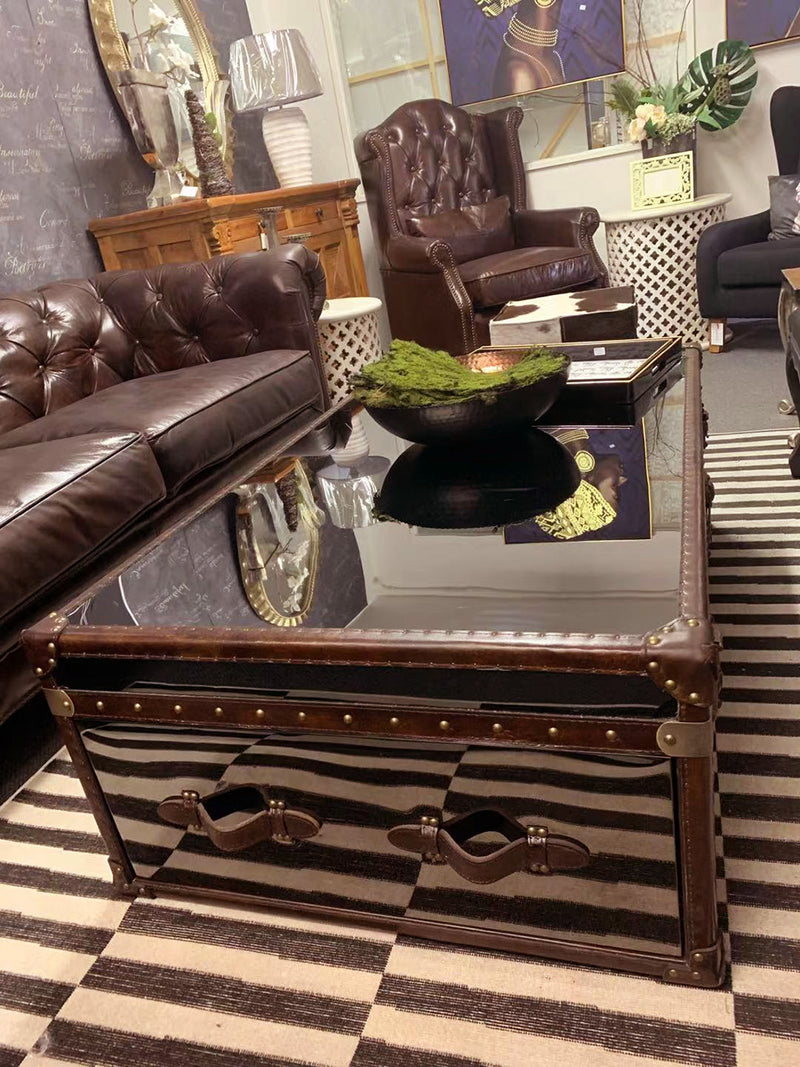 Industial Mirror side Coffee Table