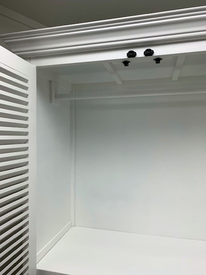 SHUTTER DOUBLE-DOOR CABINET in white color