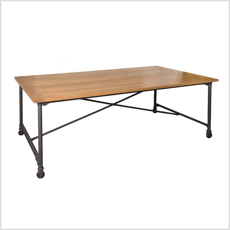 Industrial Loft Oak Top Dining Table