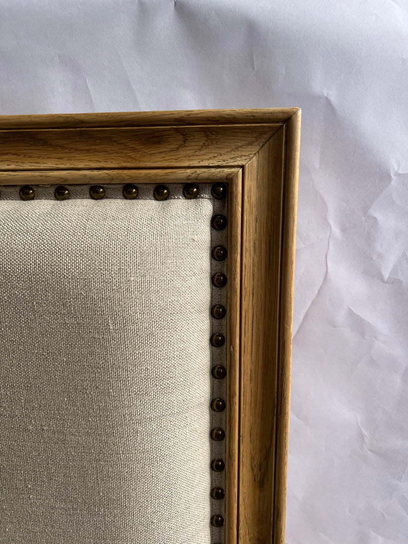 Superking/ Maison French Country OAK headboard Beige Linen